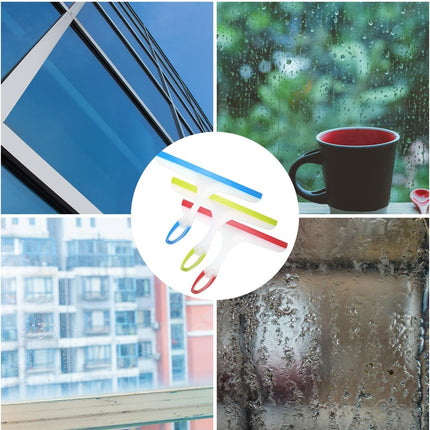 Shower Squeegee or Glass Doors, 3pcs Bathroom Squeegee or Shower Cleaner Squeegee, Window Cleaning Squeegee Glass Shower Door or Car Window Wiper Mirror Windshield