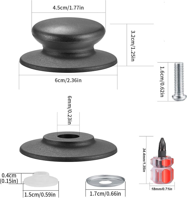 4 Pcs Universal Pot Lid Knobs Pot Lid Handle Replacement Pot Cover Knobs Universal Kitchen Bakelite – product detail