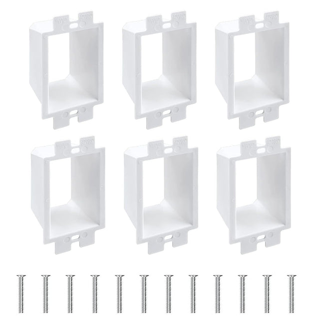 6 Pcs BE1-2 Electrical Outlet Box Extenders Electrical Box Extender 1 Gang Power Outlet Box