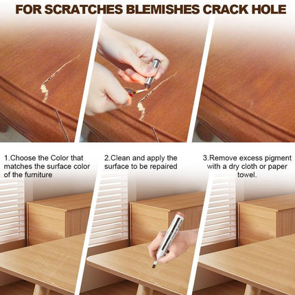 Repair Pen Wooden urniture loor Scratch Repair Markers and Wax Sticks Set o 21 or Stains, Scratches, Wood loors, Tables, Desks, Carpenters, Bedposts, Touch Ups, and Cover Ups