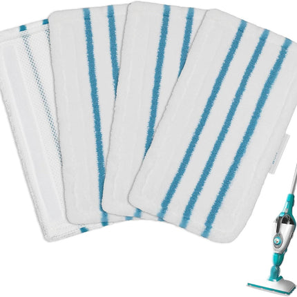 4Pack Steam Mop Pads Replacement or Black+Decker Steam Mop SM1600, SM1610, SM1620, HSM13E1, HSMC1300X, HSMC1321, HSMC1361SG Cleaner Black and Decker Steam Mop Replacement Pads