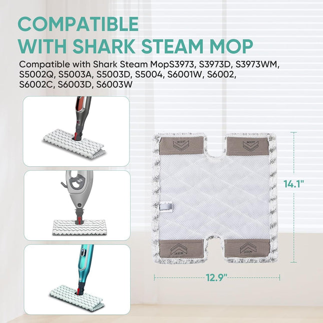 2 Pack Genius Steam Mop Pads Compatible with Shark Genius Hard loor Cleaning System Pocket – product detail