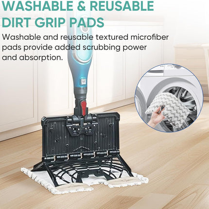 2 Pack Genius Steam Mop Pads Compatible with Shark Genius Hard loor Cleaning System Pocket Steam Mop S5003D,S6002,S5004Q & Lit-Away Pro Steam Pocket Mop S3973D,Part # XTP184 & P184WQ