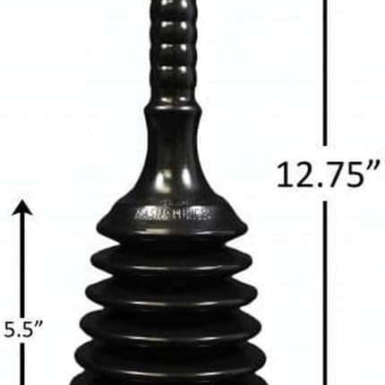 Master Plunger MPS4 Sink & Drain Plunger for Kitchen Sinks, Bathroom Sinks, Showers, and Bathtubs. Small and Strong Design with Large Bellows Commercial & Residential Use, Black