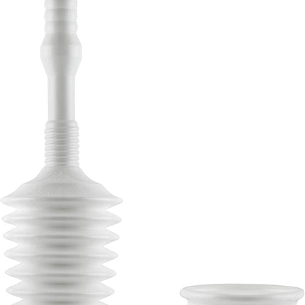 Master Plunger MP500-B4 Heavy Duty Bathroom Toilet Plunger Kit with Short Bucket. Equipped with Air Release Valve, White
