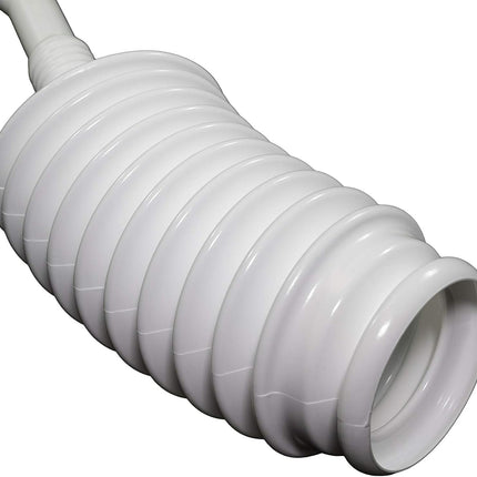 Master Plunger MP500-B4 Heavy Duty Bathroom Toilet Plunger Kit with Short Bucket. Equipped with Air Release Valve, White