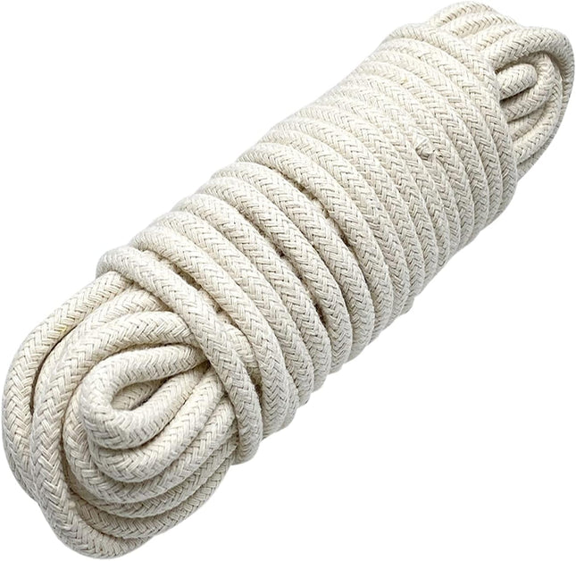 1/4 Inch Natural Cotton Rope White Craft Clothesline Used for DIY Rope Baskets Handicrafts Candle Wicks etc