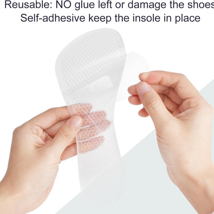 2 Pairs High Heel Inserts Women, Self-Adhesive Gel Sandal Inserts Insoles, New Anti Slip Design Comfort Insert, 3/4 Length Dress Shoe Inserts Pain Relief, Shock & Sweat Absorption, 2 Clear S