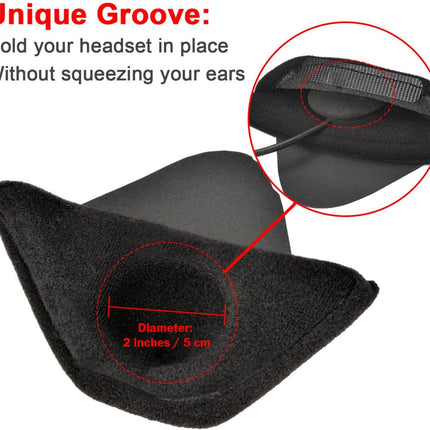 iGuerburn 2 Pair Half Helmet Ear Pads Speaker Pockets, Bluetooth Motorcycle Helmet Speakers Pouches 1/2 Helmet Accessories Ear Protection Reduce Wind Noise