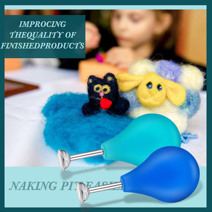Ziliny 2 Pcs Wet Felting Tool Set, Ball Brause Sprinkler Squeeze Flower Sprinkler, for Working on Seams, Flat Felts, Hat & Slipper Shaping