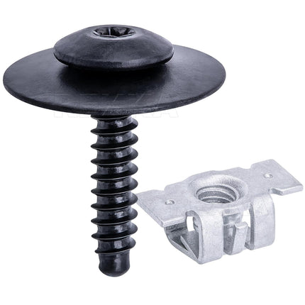 Rexka 20 Sets M4.2-1.41 (#8) Bumper Cover Fender Liner Screw Nut 11609952 11548270 for GM Chevy Hummer Buick Cadillac Saturn Cadillac GMC Trucks