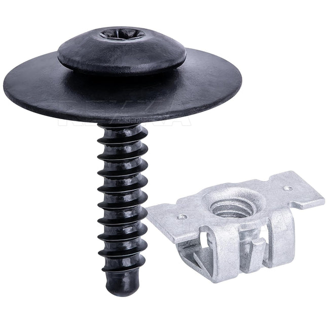 Rexka 20 Sets M4.2-1.41 (8) Bumper Cover Fender Liner Screw Nut 11609952 11548270 for GM Chevy Hummer Buick