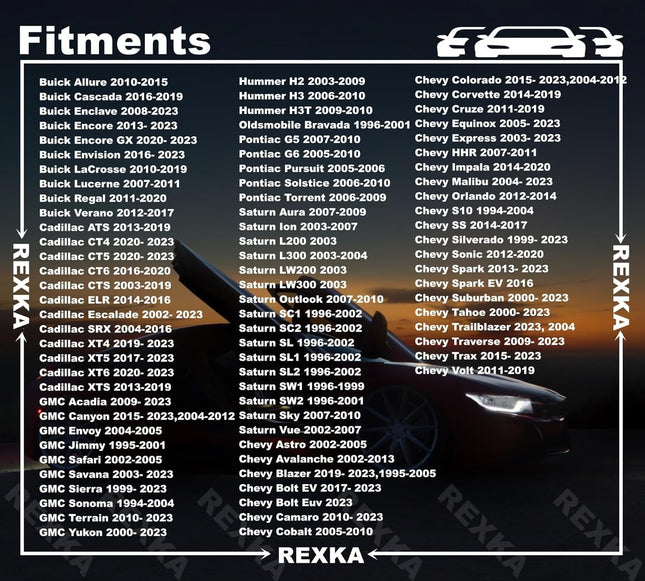 Rexka 20 Sets M4.2-1.41 (8) Bumper Cover Fender Liner Screw Nut 11609952 11548270 for GM Chevy Hummer – product detail
