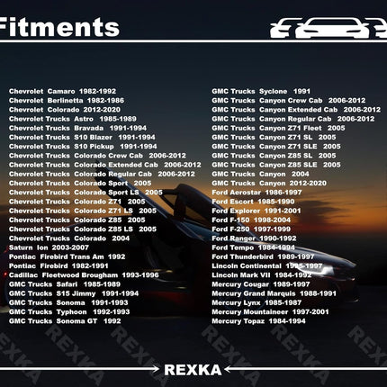 Rexka 15 Sets M8-1.25 Extruded U Nut & Body Bolts Screw Kits for GM Ford Chevy Buick GMC Cadilac Hummer Oldsmobile Pontiac Saturn Cars Trucks