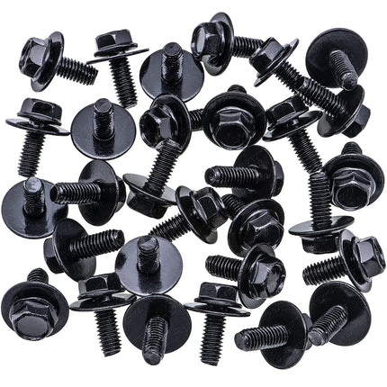 Rexka 30pcs M6-1.0 x 15mm Fender Liner Headlamp Assembly Screws Bolt for Mazda 9GG600616T Mazda 3 Mazda 6 Miata, MPV, MX-5 Miata, Protege, Protege5