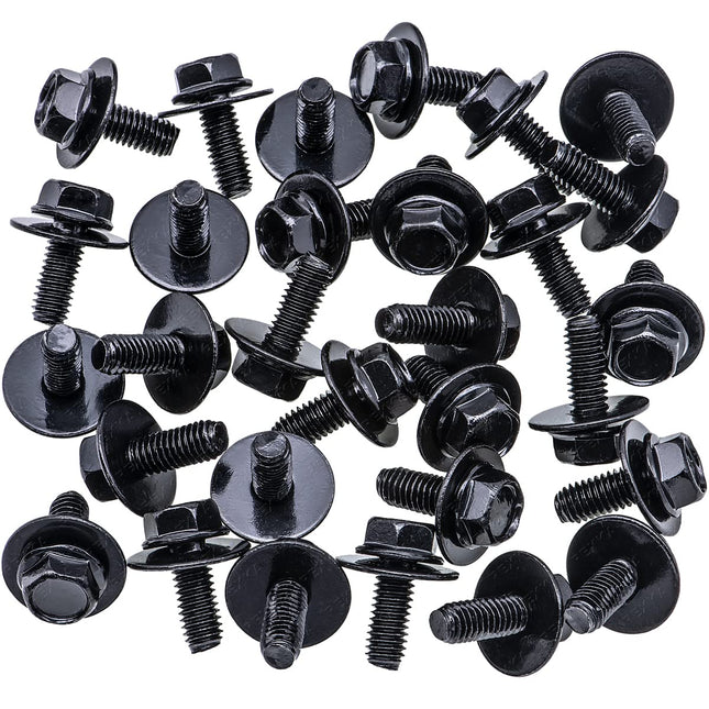 Rexka 30pcs M6-1.0 x 15mm Fender Liner Headlamp Assembly Screws Bolt for Mazda 9GG600616T Mazda 3 Mazda 6 – product detail