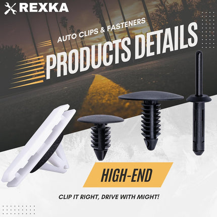 Rexka 60pcs Fender Flare Hardware Kits for Jeep Wrangler JL 2018-2024 Jeep Gladiator 2020-2023 JT Ram 1500 68526185AA 6506007AA 6506293AA 6505411AA Jeep Fender Clips