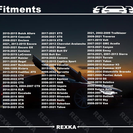 Rexka 30pcs Bumper Cover License Frame Wheel Flare Fender Split-Type Rivets Compatible with GM 11516807 Buick Cadillac Chevrolet GMC Hummer Pontiac