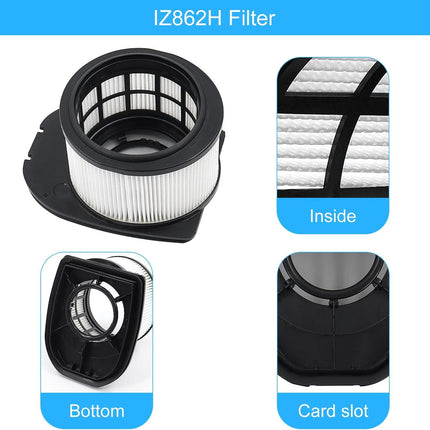 6 Pack ilter Replacement or Shark IZ862H Stratos Cordless Vacuum, Compatible with Shark IZ862H Upright Vacuum Include 2 oam ilter + 2 elt ilters Kit, White