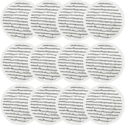 12 Pack Replacement Steam Mop Pads or Shark S8201 S7001 S8001 S7201 S7000AMZ S7000 S7005 S7020 S7001C Steam Mop, Steam & Scrub All-in-One Scrubbing and Sanitizing, Dirt Grip Scrub Washable Pad