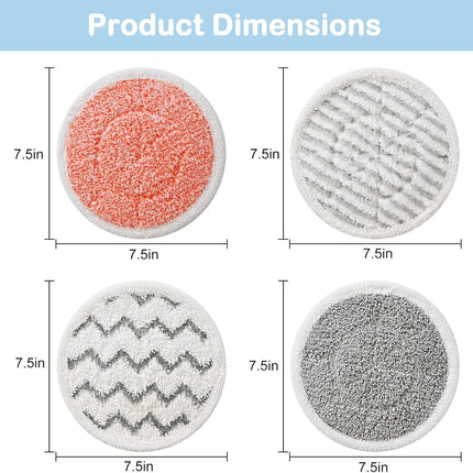 10 Pack Upgraded S7001 Pads Replacement Steam Mop Pads or Shark S7001 S8201 S7000 S7201 S8001 S7000AMZ, S7001TGT Series Steam Mop Pads,Steam&Scrub All-in-One Scrubbing Mop Pads,Part Model#:XKITP7000