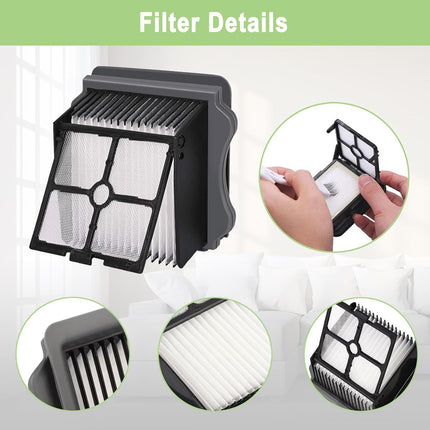 Brush and ilters Replacement Parts Accessories Compatible or Tineco loor ONE S5/loor One S5 Pro Cordless Vacuum Cleaner, 4 Roller Brushes, 4 ilters