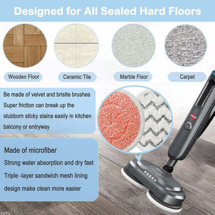 8 Pack Upgraded 3897A Rotating Mop Pads Replacement Steam Mop Pads or Bissell SpinWave SmartSteam Scrubbing Steam Mop 3897A,3712,3712W Steam Rotating Mop Pads,Part No 1641112