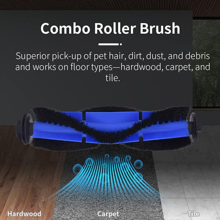 Replacement Parts Compatible with euy RoboVac 11S Max, 30C Max, G10, G20, G30, G30 Edge/Hybrid, Accessories with 2 Rollers 4 ilters 8 Side Brushes.