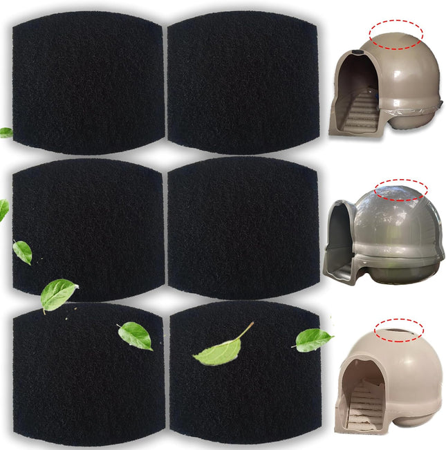 Carbon Filters Compatible with Petmate Booda Clean Step Cat Litter Box (6 V1259-DP01-F-24