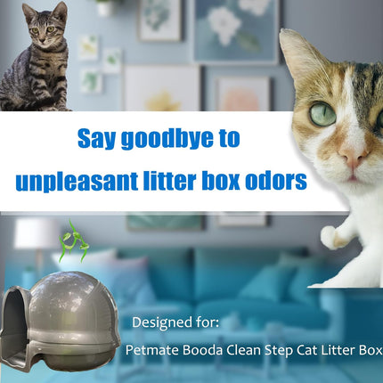 Carbon Filters Compatible with Petmate Booda Clean Step Cat Litter Box - Thickened and Durable Activated Charcoal Filters, Absorb Odors/Control Damp from Pets/Keep Home Fresh (6 Pack)