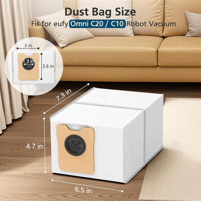 18 pcs Dust Bags or euy Omni C20 C10 Robot Vacuum 3.6L Large Capacity Replacement Bags with 3-Layer – product detail