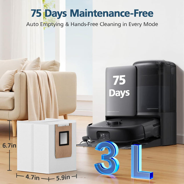 E25/E28 Dust Bag 20 Pcs Vacuum Bags or Euy E25 E28 E20 C28 Robot Vacuum 3L Large Capacity Replacement Bags – product detail