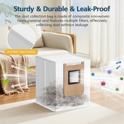 E25 / E28 Dust Bag, 20 Pcs Vacuum Bags or Euy E25, E28, E20, C28 Robot Vacuum, 3L Large Capacity Replacement Bags, Leak-Proo