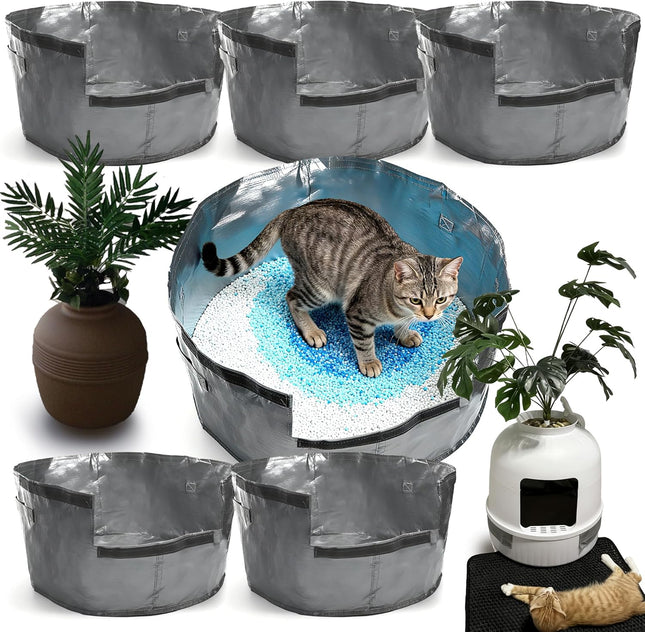 6PCS Cat Litter Box Liners for Hidden Cat Litter Box Leakproof Waterproof Non-Slip Liner Compatible