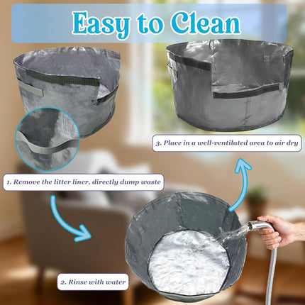 6PCS Cat Litter Box Liners for Hidden Cat Litter Box, Leakproof Waterproof Non-Slip Liner Compatible with Secret Round Boxes, Reusable & Washable, Scratch-Resistant, Machine Washable