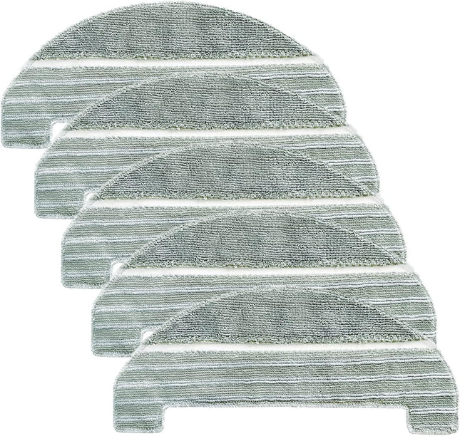 5Pcs Mopping Cloths Pads or iHome AutoVac Nova Halo Sel Empty Robot Vacuum Replacement Accessory Parts