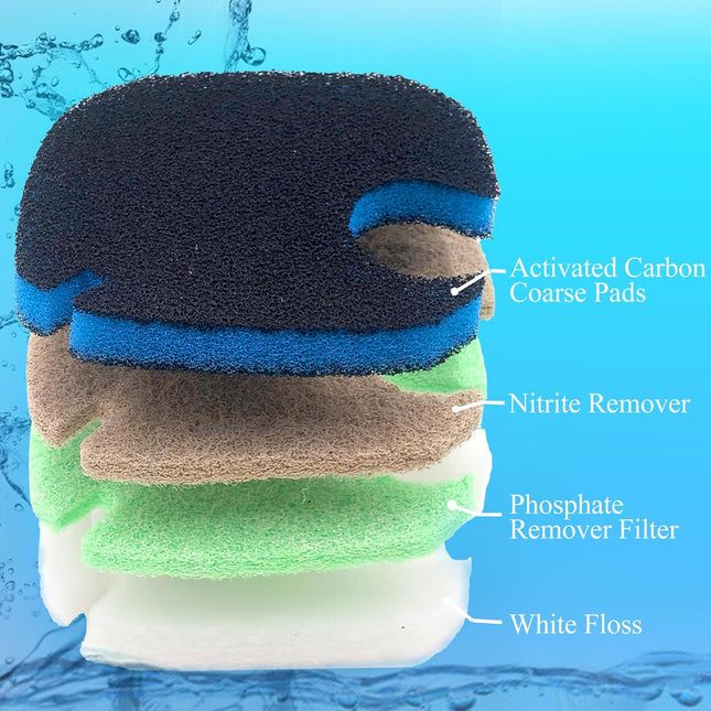 Replacement Canister Filter Pads Compatible with AMOSIJOY 172/225/265GPH Aquarium External Filter 6 White – product detail