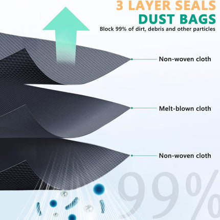 Dust Bags or euy X10 Pro Omni Robot Vacuum & X8 Pro with Sel-Empty Station, Large Capacaity, 12 Pack