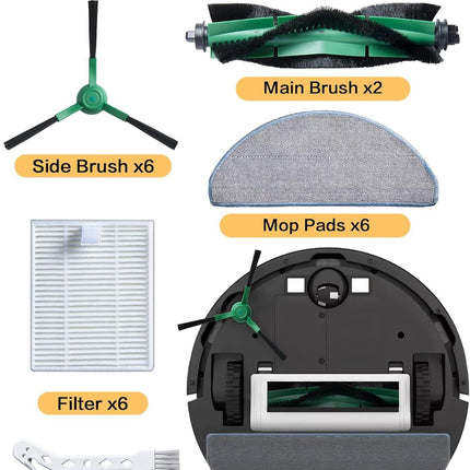 Replacement Parts or iRobot Roomba 104 Combo, 105 Combo, Essential Y0140 Y0112 Y0110 Robot Q0120 Q0110, 21 Pack Quality Accessories or Better Cleaning Perormance