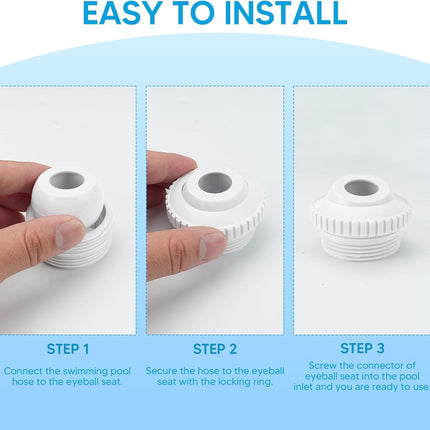 Pool Jet Nozzles 3/4" SP1419D low Inlet itting Opening Water Directional Pool Return ittings, 6 Pack