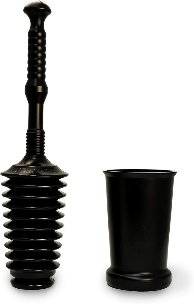 Master Plunger MP500-3TB Heavy Duty Bathroom Toilet Plunger Kit with Tall Bucket.Equipped with Air Release