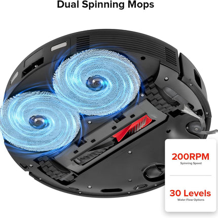 Rotating Mop Cloth or Saros 10R & Saros Z70 Robot Vacuum Cleaner, 4PCS High-Absorbency Microiber, 200 RPM Spinning Speed, 30 Water low Levels
