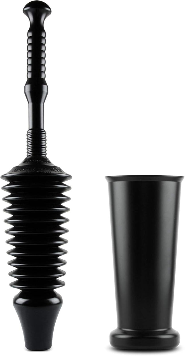 Master Plunger MP1600-TB 1.6 Gallon Low Flush Toilet Plunger with Funnel Nose Design.Tall Bucket included