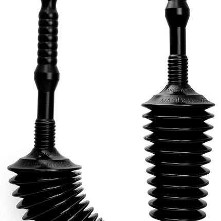 Master Plunger MP1600-TB 1.6 Gallon Low Flush Toilet Plunger with Funnel Nose Design. Tall Bucket included, Black
