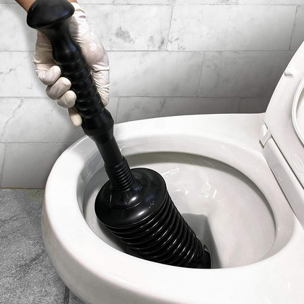 Master Plunger MP1600-TB 1.6 Gallon Low Flush Toilet Plunger with Funnel Nose Design. Tall Bucket included, Black