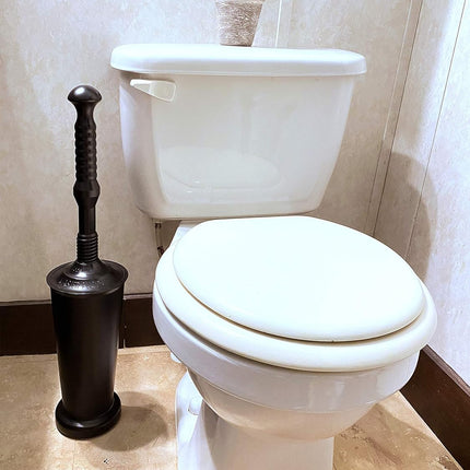 Master Plunger MP1600-TB 1.6 Gallon Low Flush Toilet Plunger with Funnel Nose Design. Tall Bucket included, Black