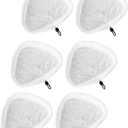 6Pcs Steam Mop Pads,Reusable Washable Microiber Steamer Cleaning Pads Replacement Pads Accessories or Steamboy X5 H2O H20 S302 S001 SKG 1500W Steam Mop