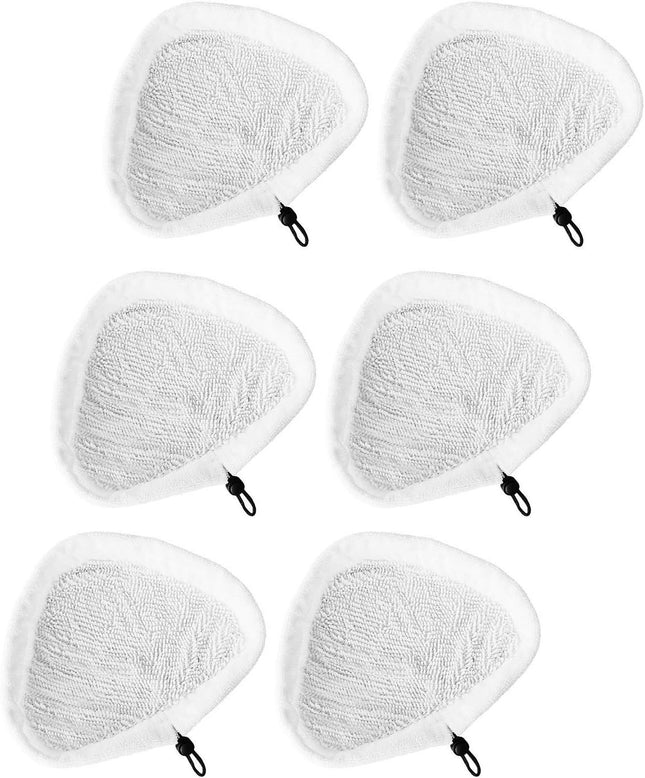 6Pcs Steam Mop Pads Reusable Washable Microiber Steamer Cleaning Pads Replacement Pads Accessories
