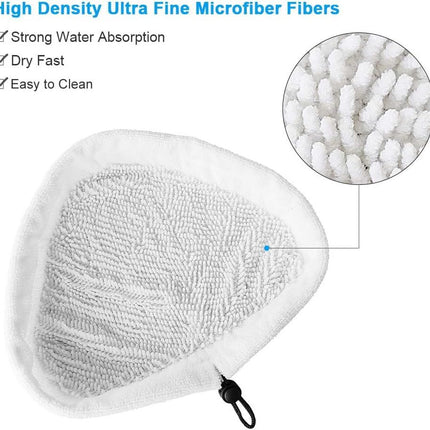 6Pcs Steam Mop Pads,Reusable Washable Microiber Steamer Cleaning Pads Replacement Pads Accessories or Steamboy X5 H2O H20 S302 S001 SKG 1500W Steam Mop