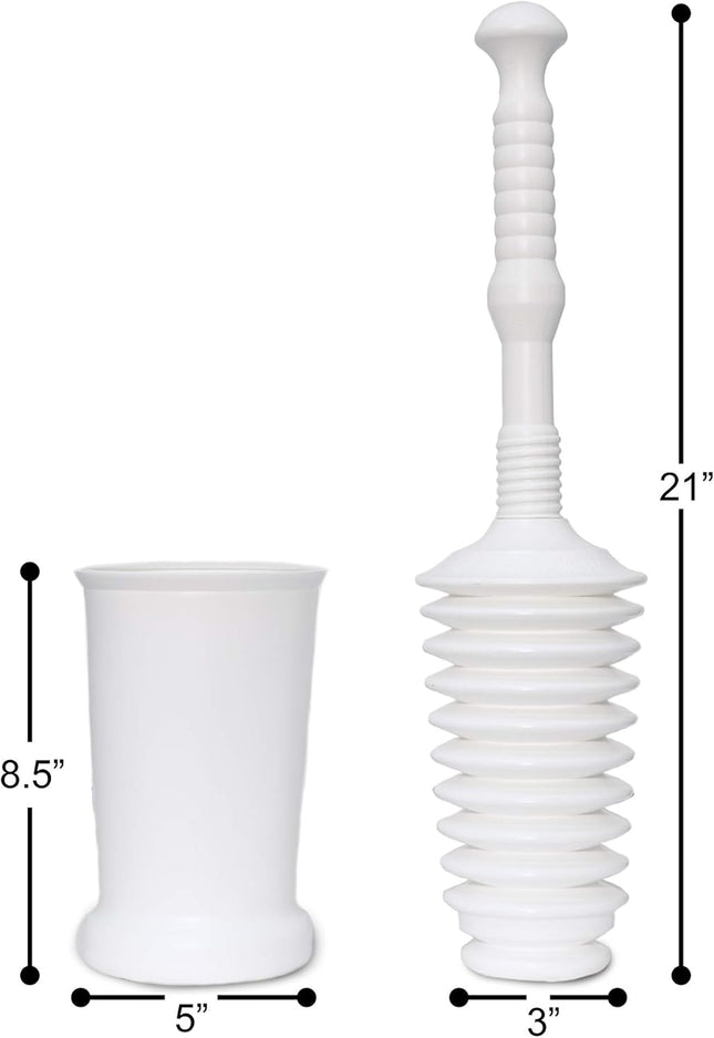 Master Plunger MP500-4TB Heavy Duty Bathroom Toilet Plunger Kit with Tall Bucket Caddy Equipped with Air – product detail